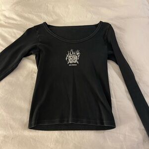 Brandy Melville Black Long Sleeve Top